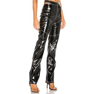 I AM GIA Black Leather (fake) Paris Pants Large